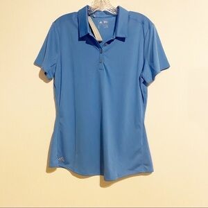 𝅺ADIDAS Performance Polo Shirt Blue Large New